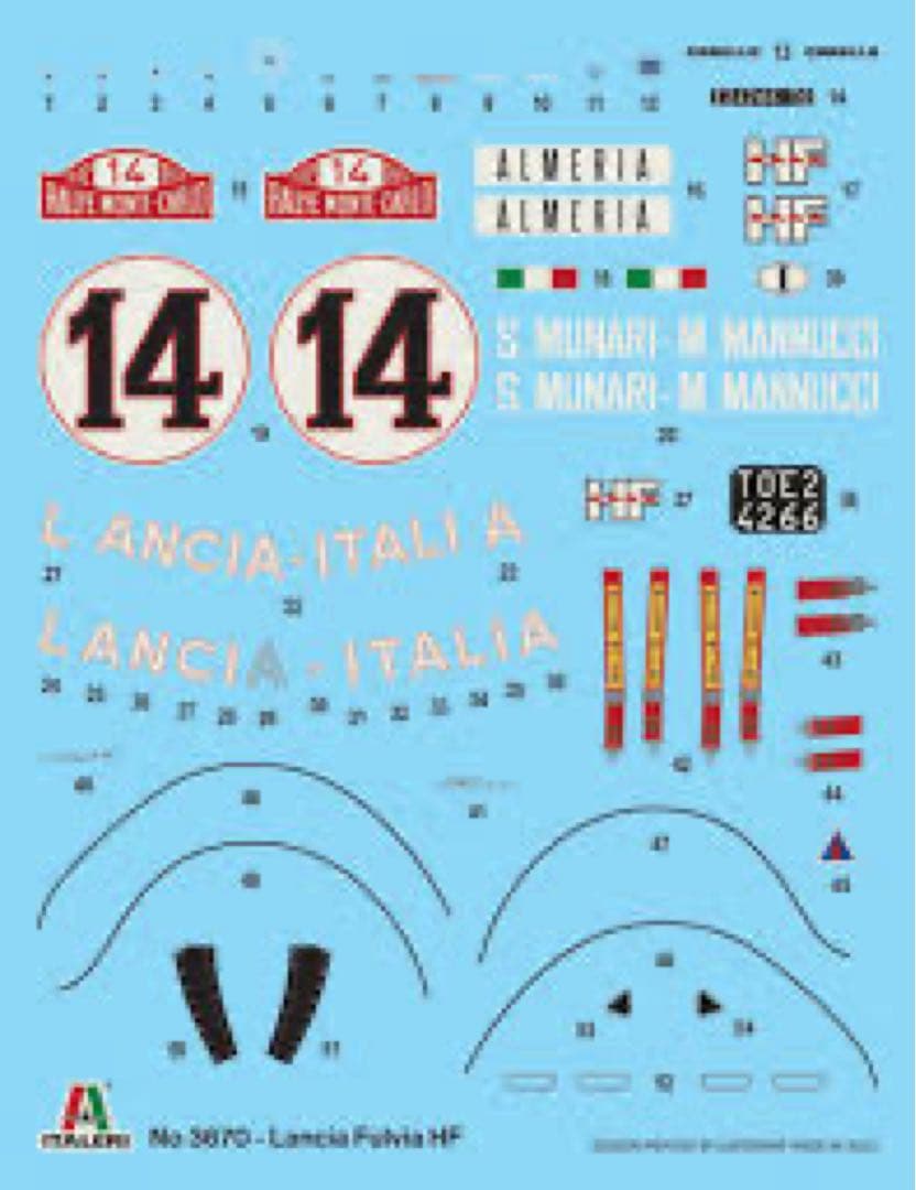 自動車 ITALERI Lancia Fulvia HF Rally 1972 1:24