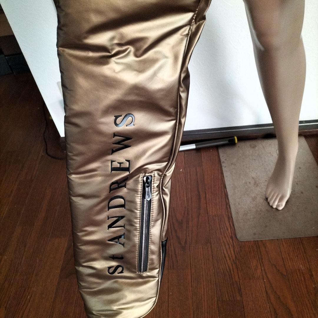 数回使用STANDREWS ゴルフバッグ ショルダータイプ ゴールド