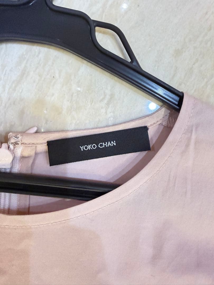 YOKO CHAN 薄いピンク ノースリーブ ワンピース