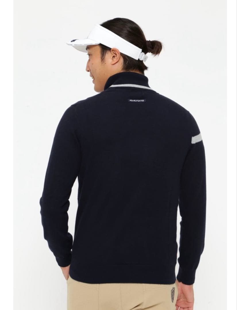 パーリーゲイツ 長袖 ゴルフ ニット セーター ハイネック ネイビー 5