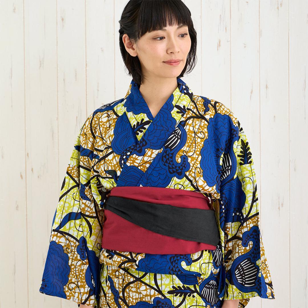 最終値下げ アフリカンプリント 浴衣 アジアン エスニック 個性派 ユカタセット
