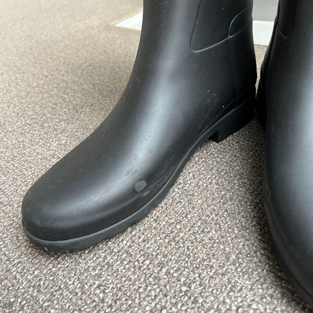 HUNTER リファインドアイレットバック ブラック長靴