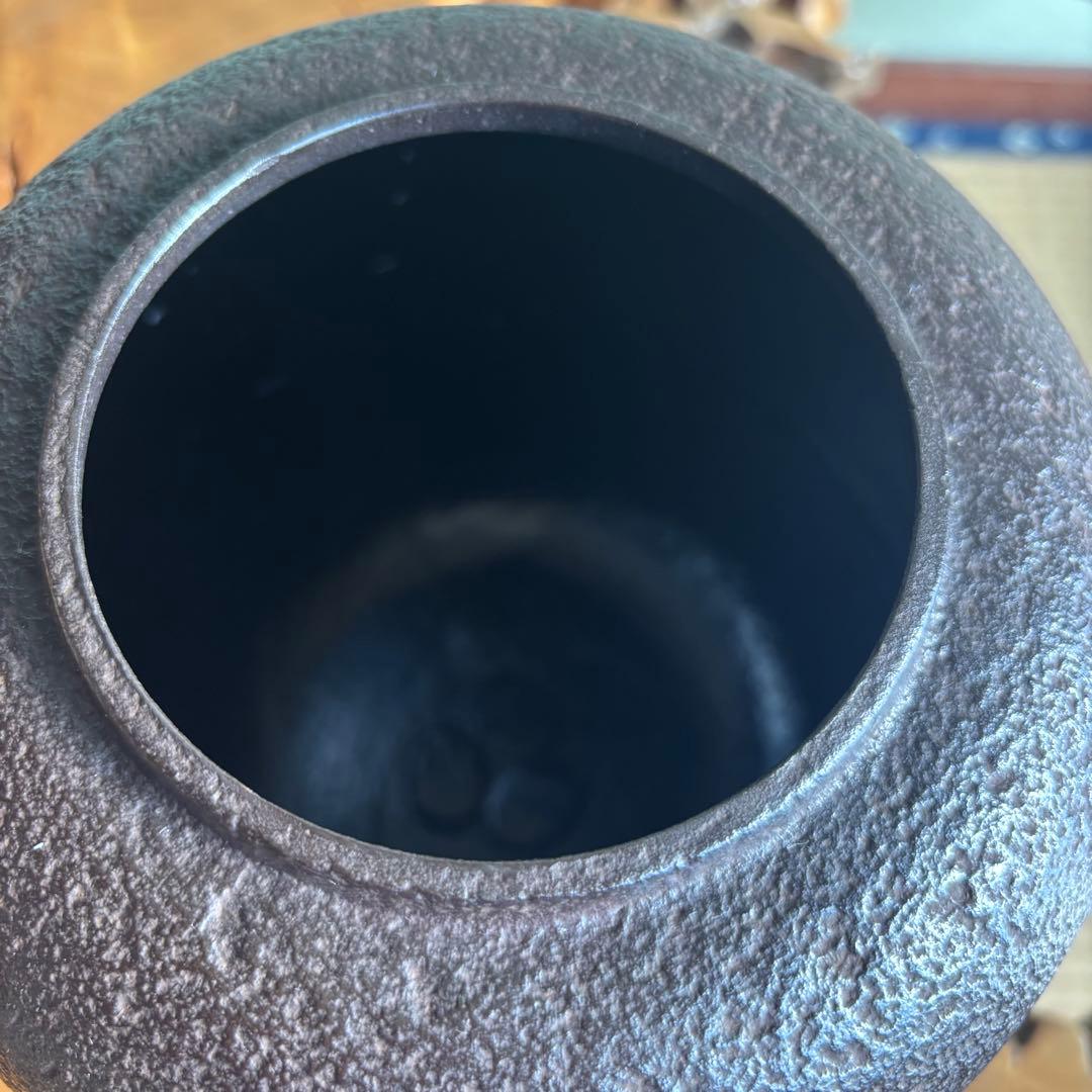 人間国宝 高橋敬典作 釜 銅蓋 茶釜 茶道具 共箱