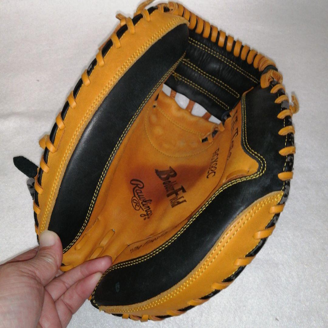 ★キャッチャーミット★Rawlings 軟式グローブ 右投げ用 飴色