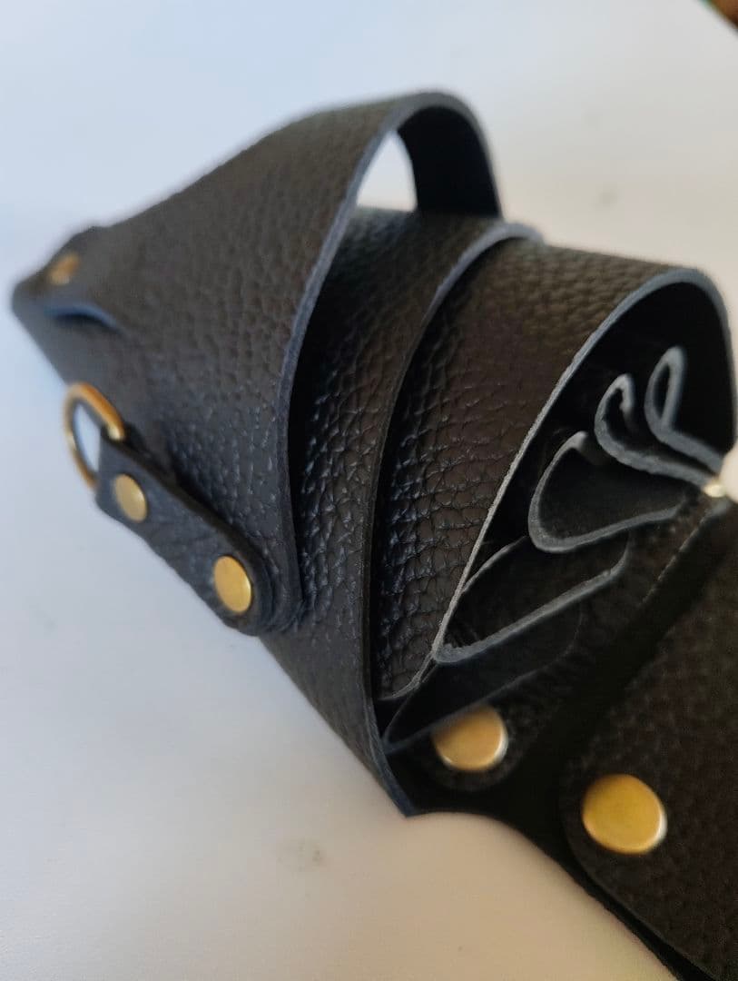 シザーケース　本革　5丁　黒