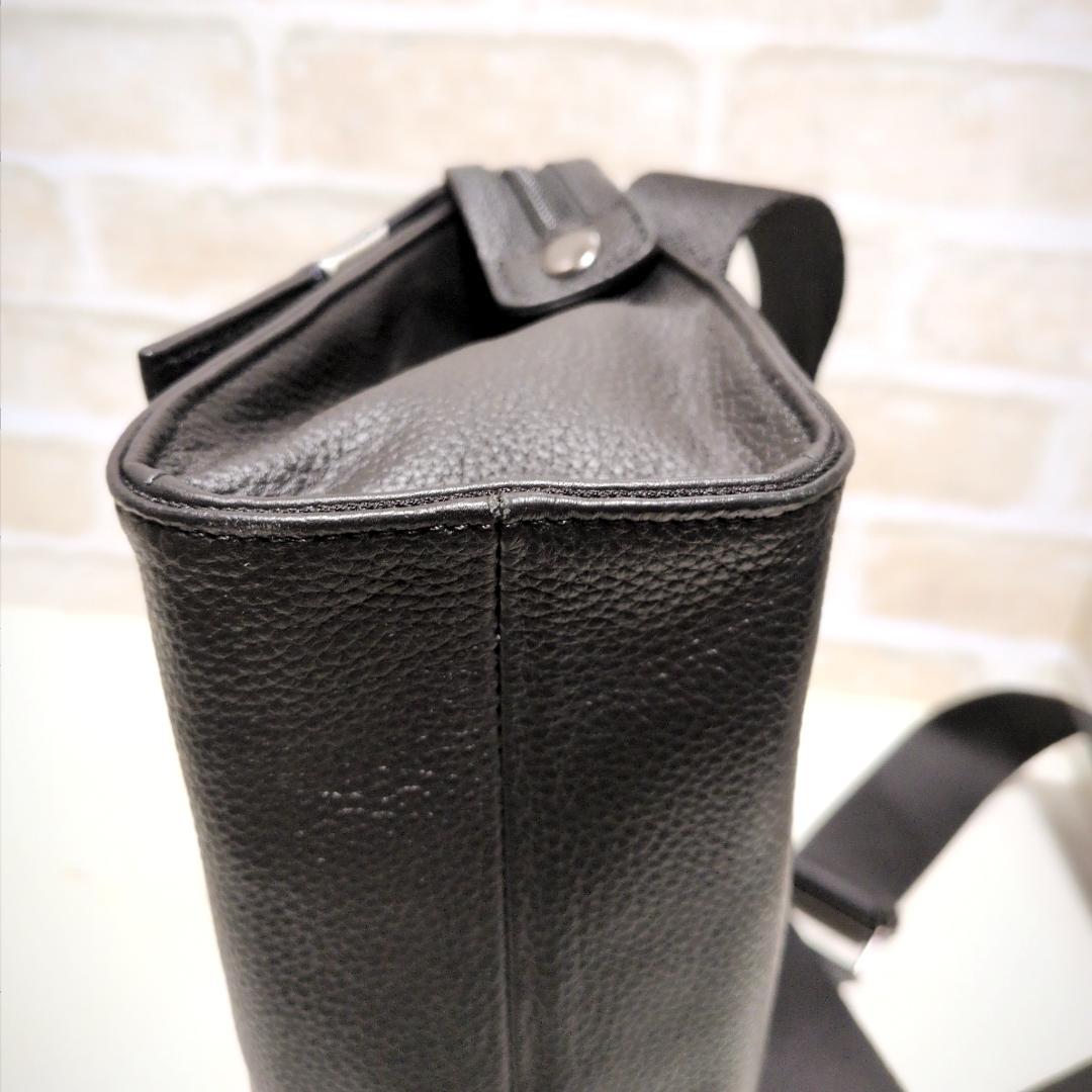 ★【イア パピヨネ】ワイドテープ ダルメシアン柄 ボディバッグ ブラック 美品