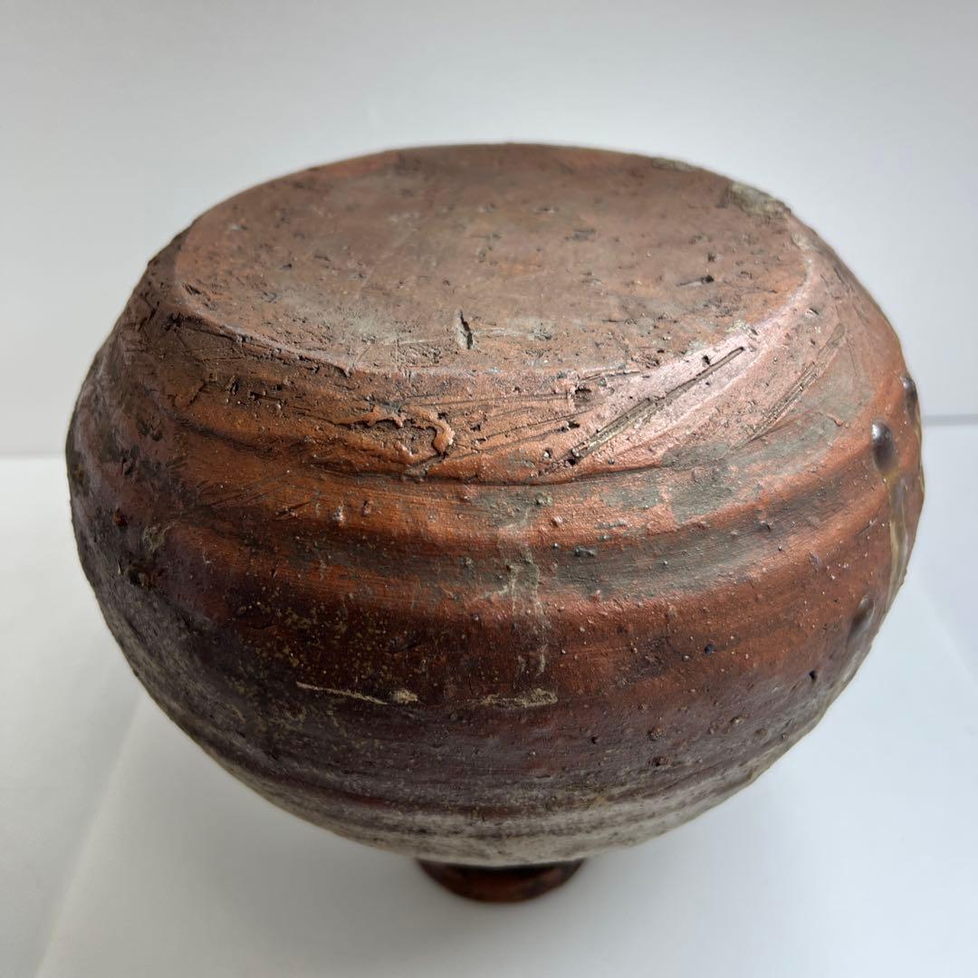 専用　桃山時代　古備前　かぶら壺　木箱付　高さ約23㎝　東Y8-0204③