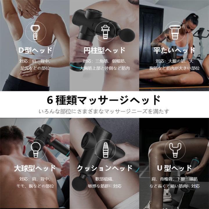 【上位モデル】マッサージガン 筋膜リリースガン　電動マッサージャー