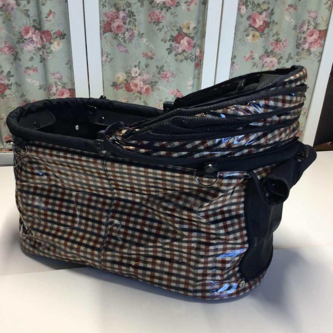 天使のカート　ポルテブラウンチェックＬサイズ　バッグ