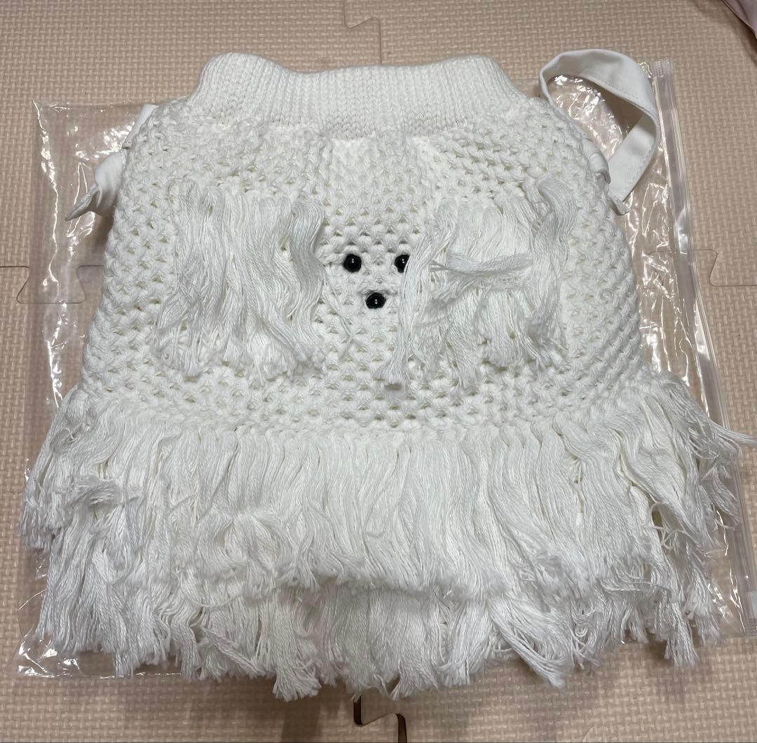 merry Jenny ブランドタグ付きわんわんポシェットオフホワイト