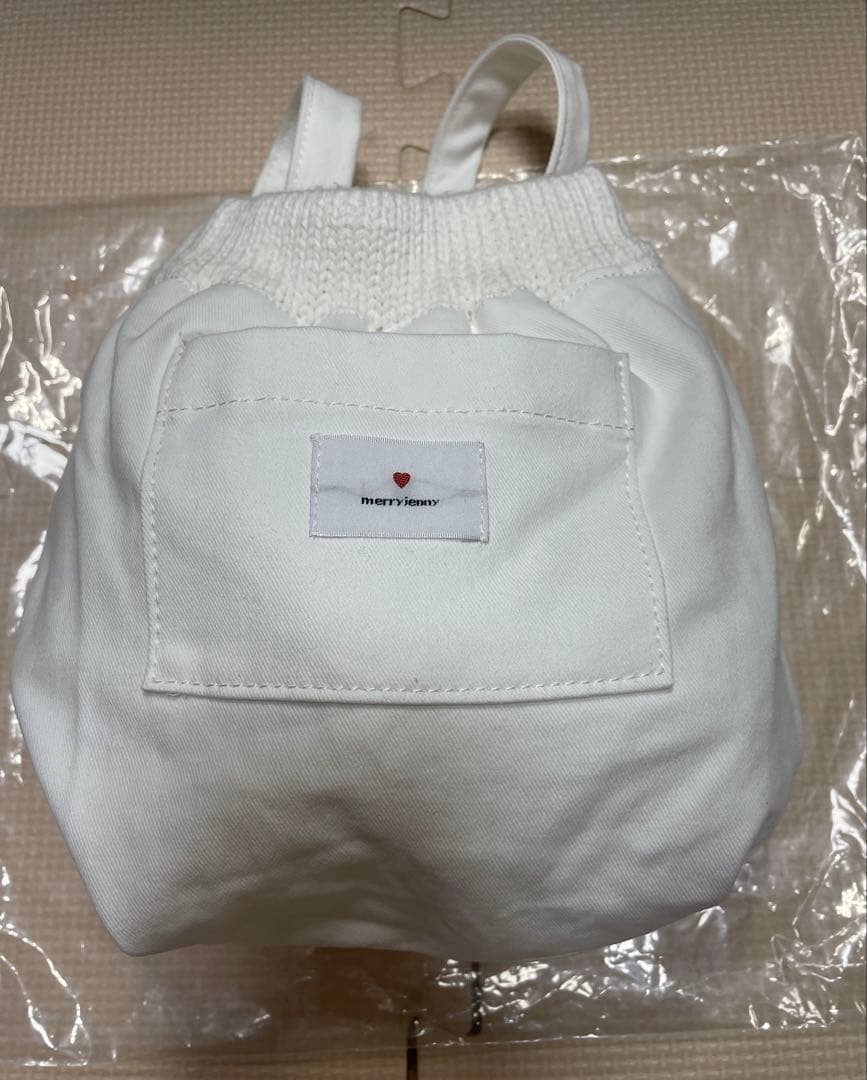 merry Jenny ブランドタグ付きわんわんポシェットオフホワイト