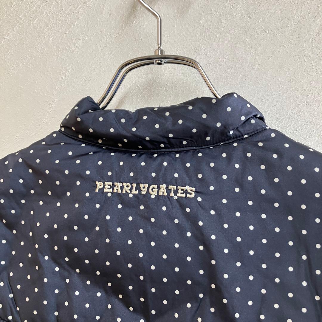 美品 PEARLY GATES ドット柄 リバーシブル ダウンベスト