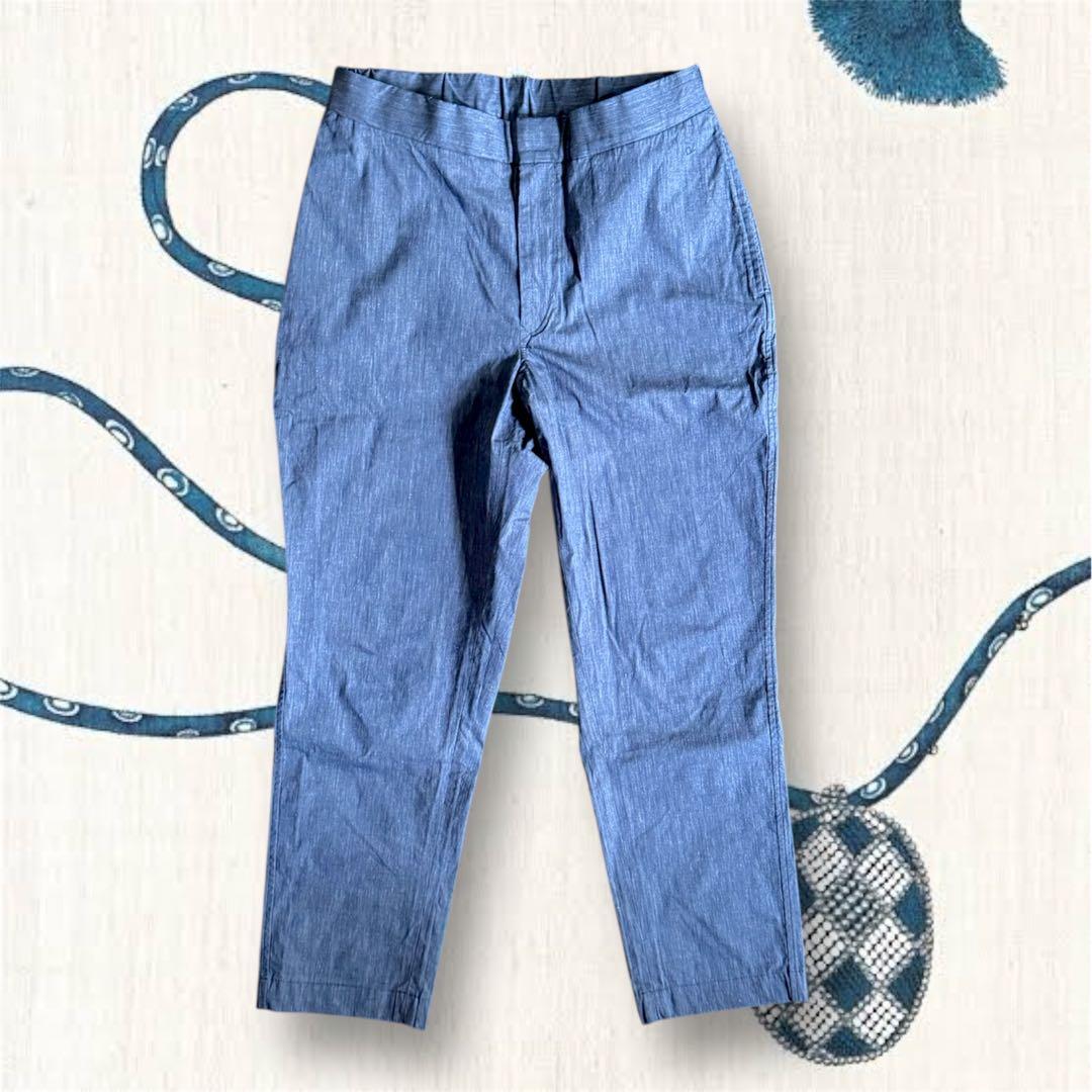 日本製 45R フォーティファイブアール リネンコットンブレンドパンツネイビー3