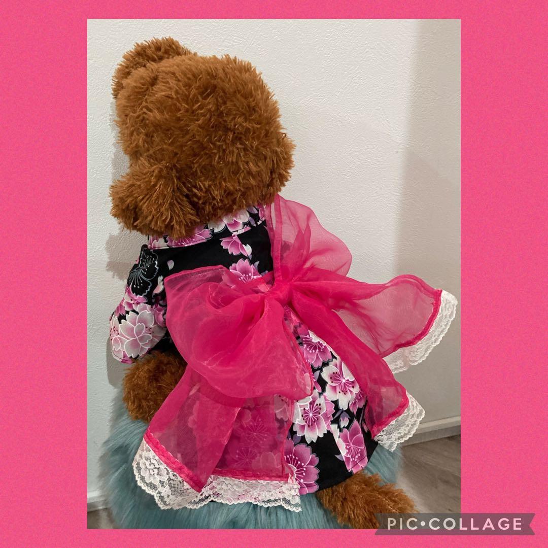 ハンドメイド 和柄 犬服　犬 着物　浴衣　和服　お祭り　夏