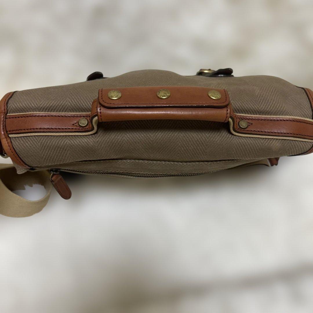 【美品】シルバーレイククラブ ヘリンボーン ショルダーバッグ ベージュ