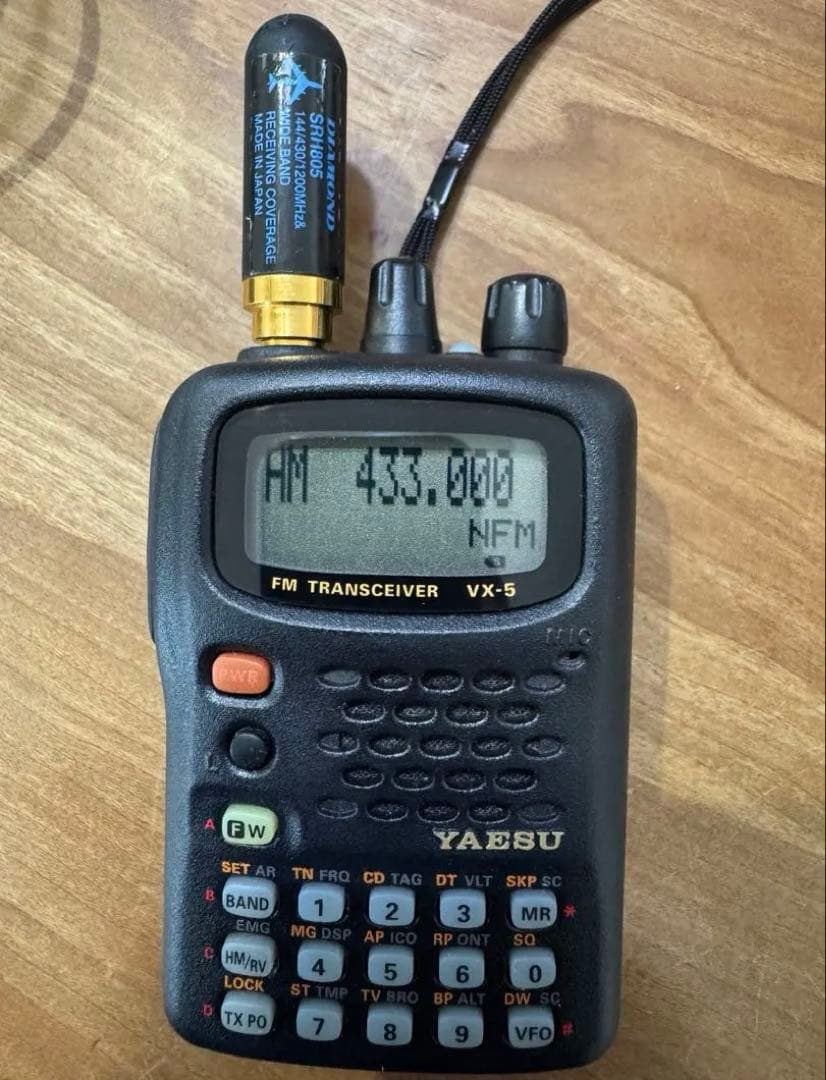 YAESU VX-5 トランシーバー スピーカーマイク、社外アンテナ2本