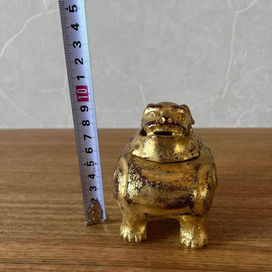 大樋長楽　金濁　向獅子香炉　茶道具