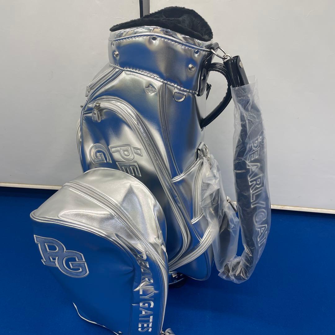 新品未使用　パーリーゲイツ　９型キャディバッグ　シルバー
