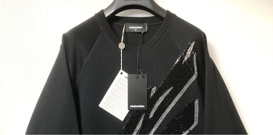 DSQUARED2 10分間試着のみゴージャス スパンコール スウェット L相当