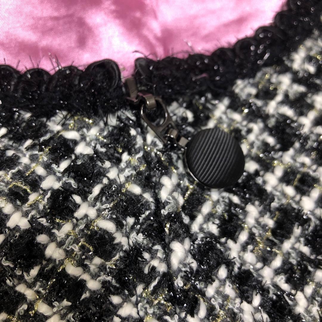 新品❤️半額以下❣️冬物ラメ入りツイードジャンパードレス