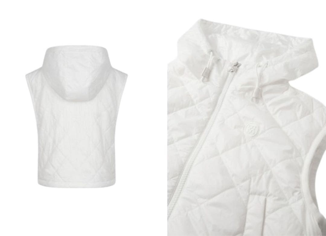 新品未使用新作G/FOREジーフォアレディースベストsizeSホワイト