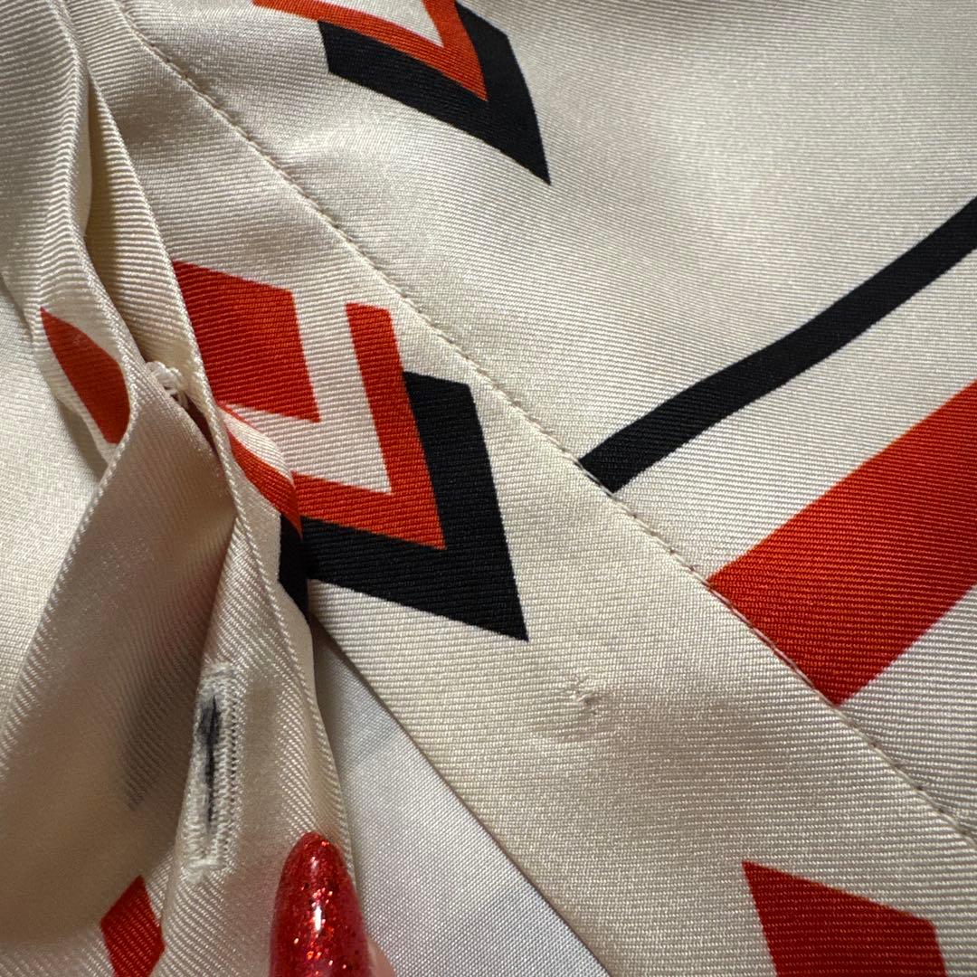 ヴァレンティノ ガラヴァーニ　プリントシルクドレス　36