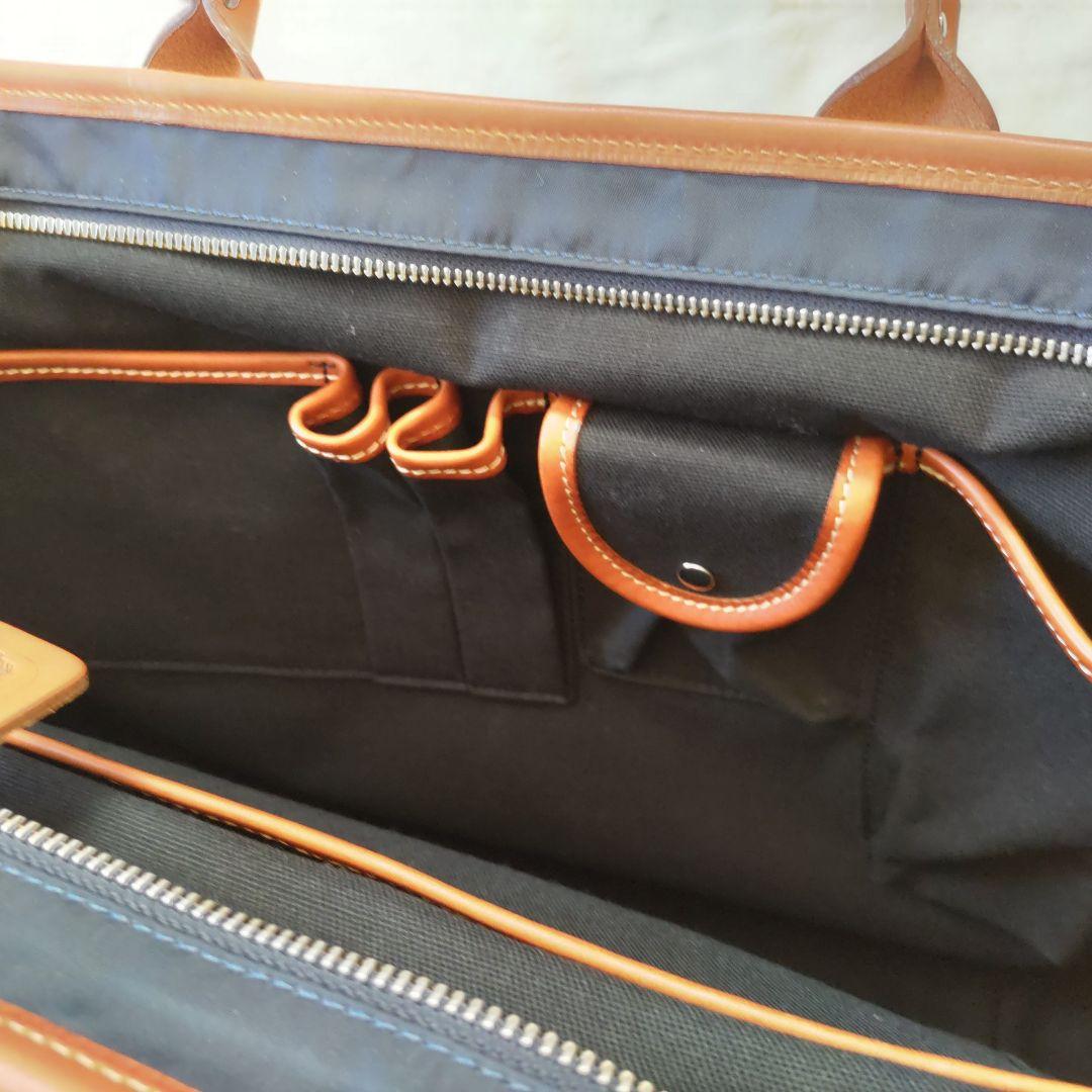 【フェリージ】ビジネスバッグ ネイビー/ブラウン　8637/2/DS　未使用