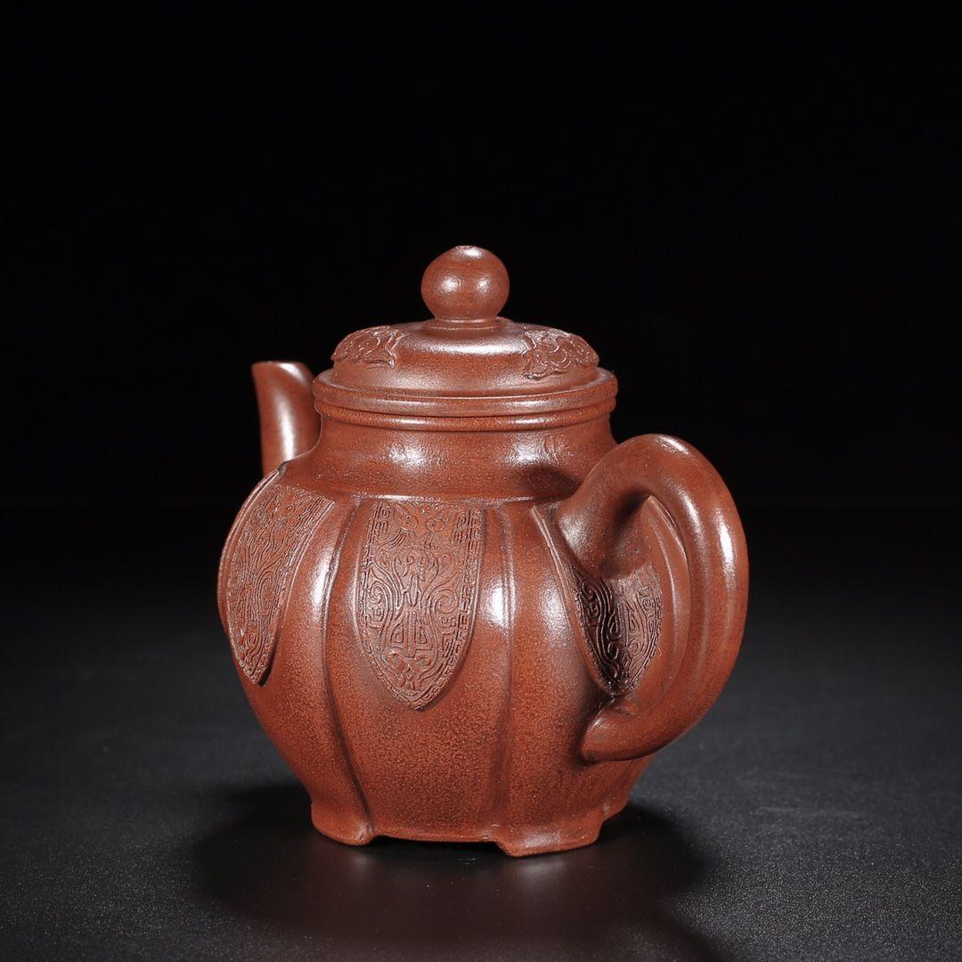 宜興紫砂壷 南瓜壺 茶壺 煎茶道具 置物