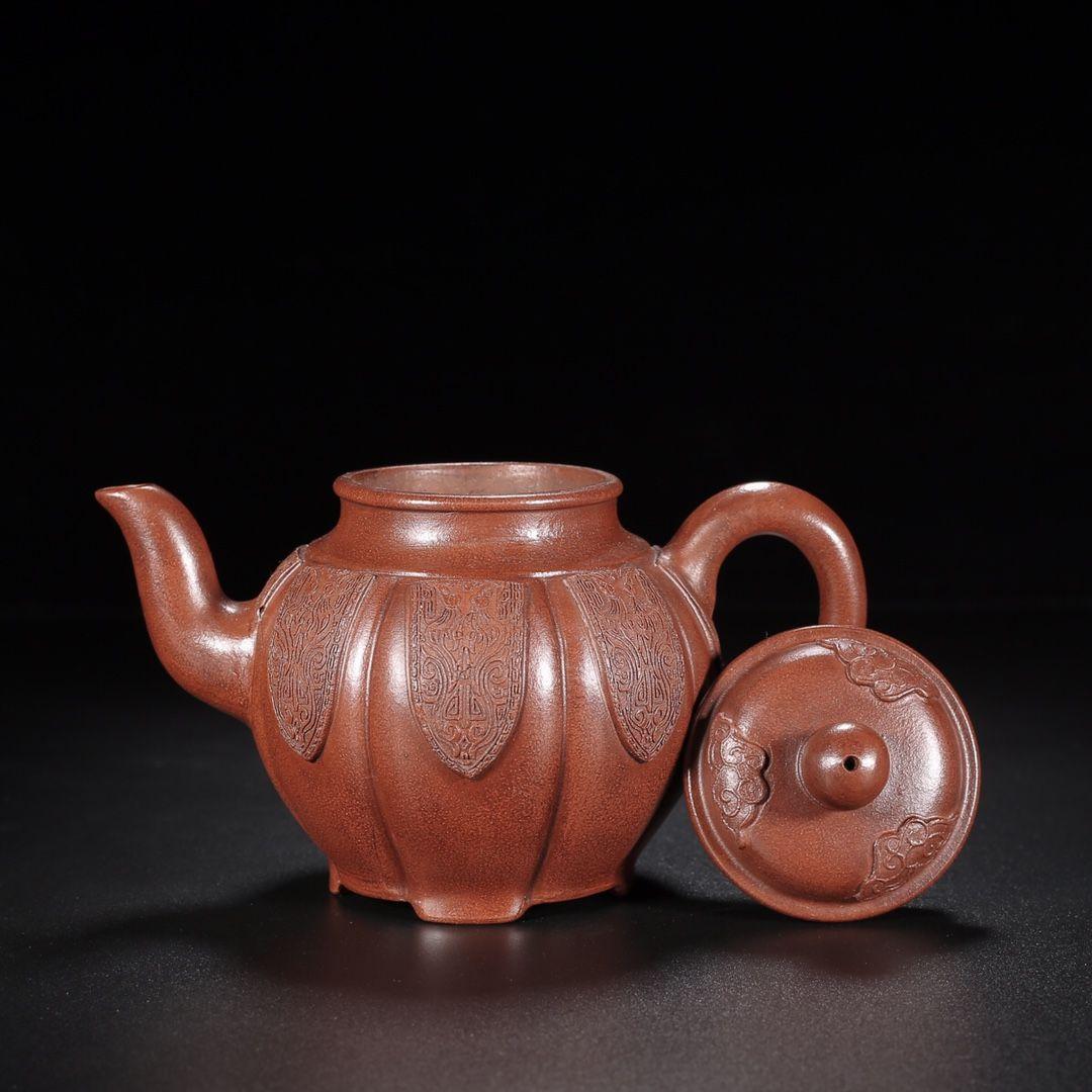 宜興紫砂壷 南瓜壺 茶壺 煎茶道具 置物