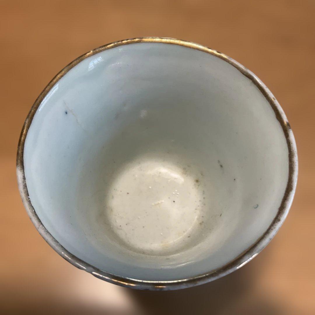 中国民国時代の女性絵柄 陶器 茶碗