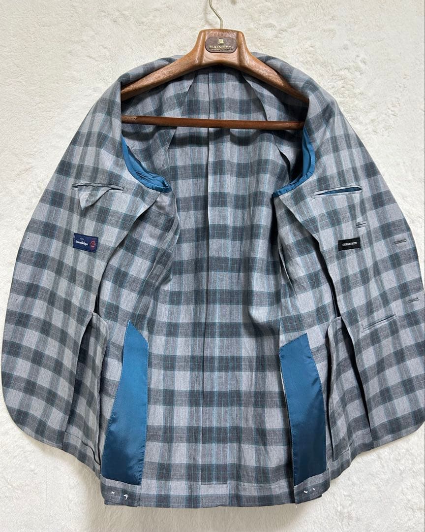 【新品】春夏物 エルメネジルドゼニア生地 ジャケット A6 L グレーベージュ