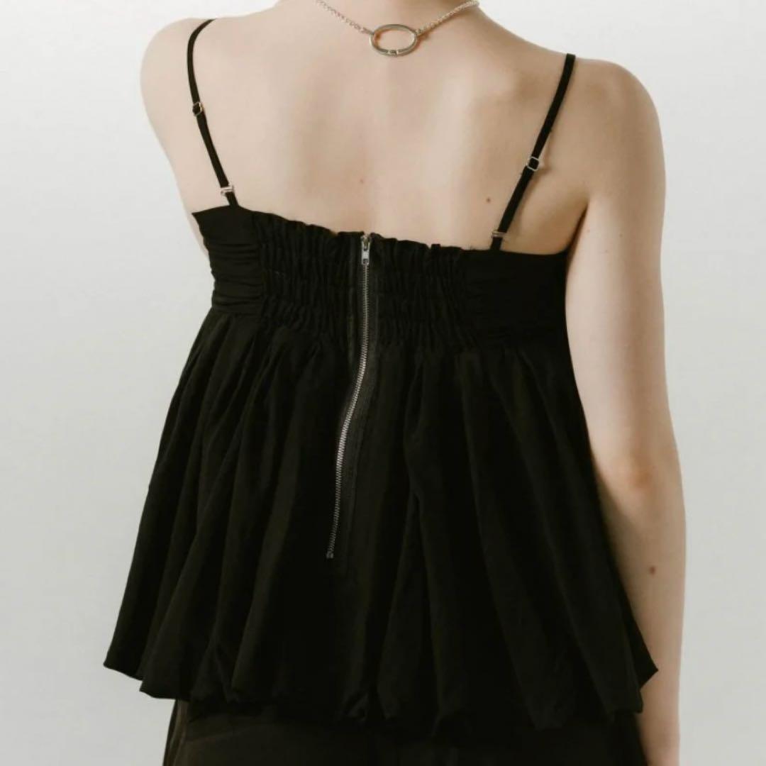 Knuth Marf 黒 2way peplum tops