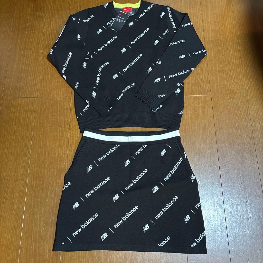 新品　未使用　LL ニューバランス　ゴルフ　セット　アップ　上下　総柄ロゴ