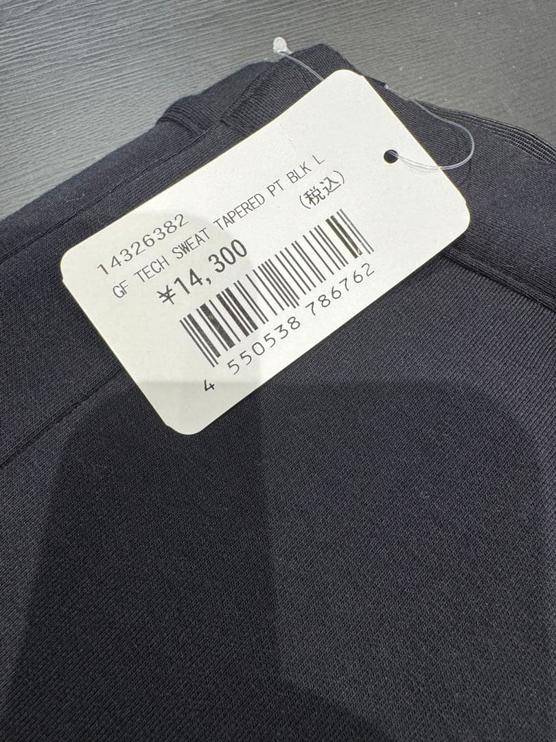 【新品未使用】L テック スウェット テーパードパンツ ブラック