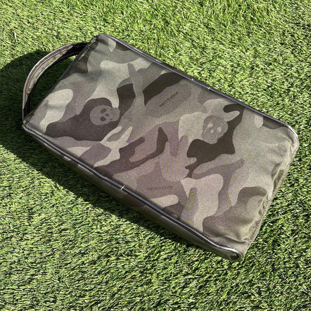 マークアンドロナ　迷彩柄 スカルロゴ ゴルフバッグ