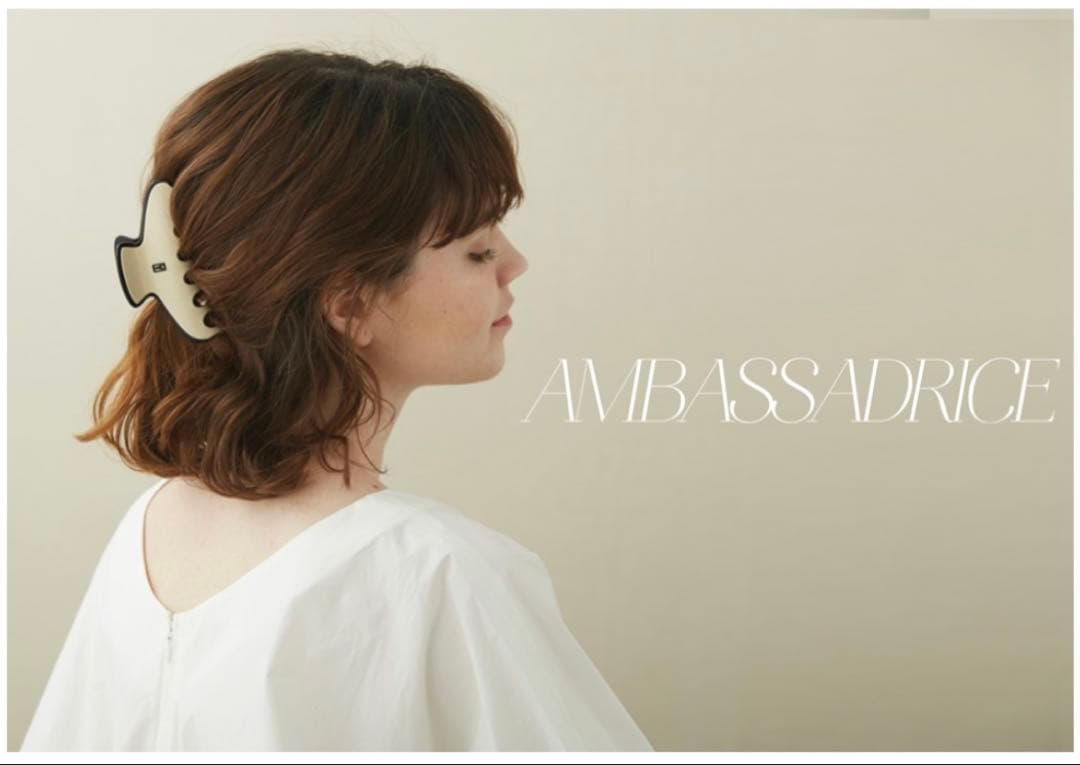 ALEXANDRE DE PARIS 50周年 ホワイトブラック ヘアクリップ