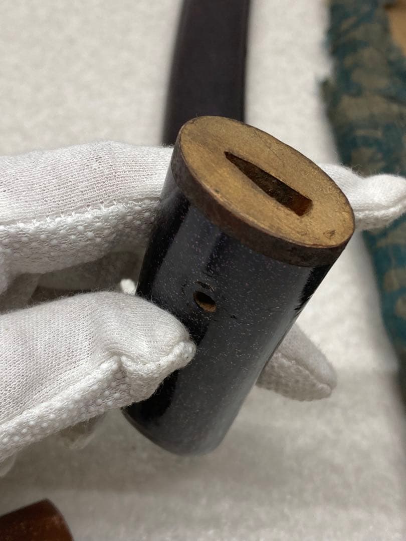 当時物 時代物 本格的な造りの短刀 鞘 螺鈿細工 小柄/刀剣/刀装具 日本刀