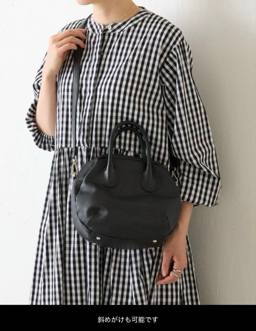 ⭐️ビアズリー新品タグ付牛革本革ラウンドミニボストンバッグ黒人気完売色ZOZO購入