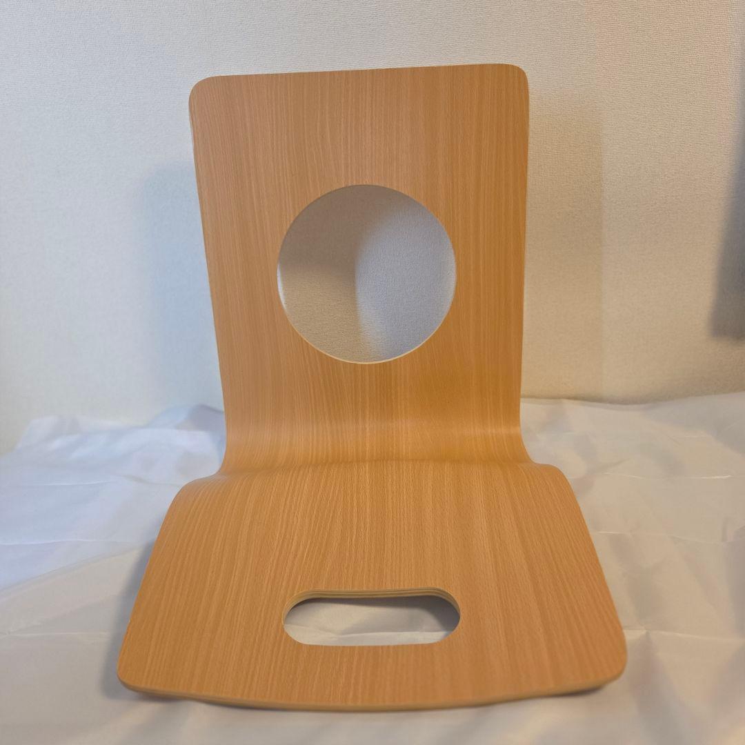 【美品】木製 座椅子 ４台まとめ売りセット 背もたれ付 和モダン ブラウン 茶色