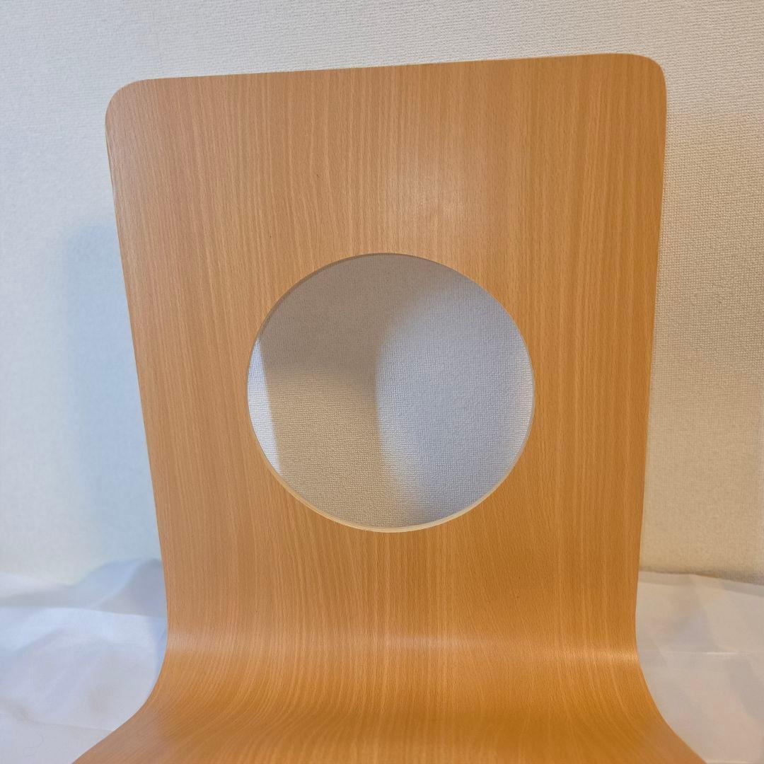 【美品】木製 座椅子 ４台まとめ売りセット 背もたれ付 和モダン ブラウン 茶色