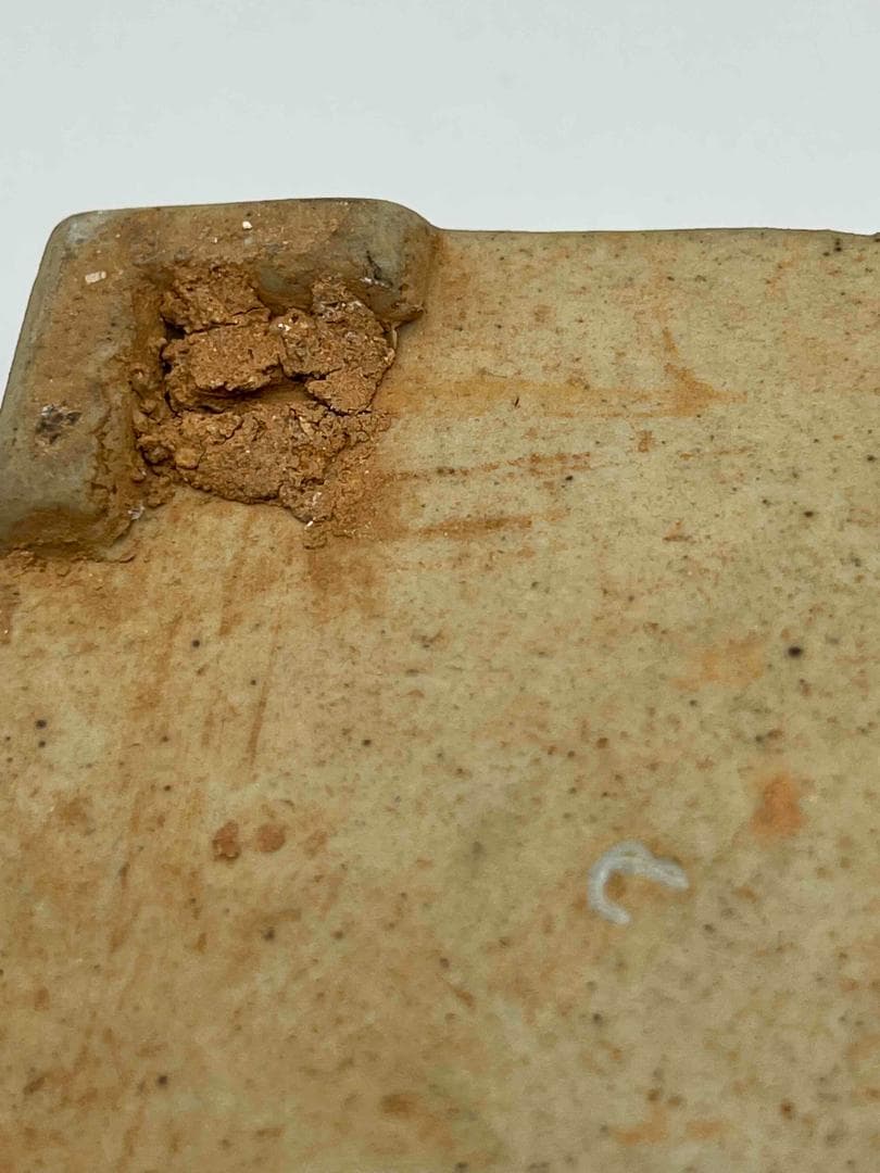 清乾隆時代 染付 青花祥瑞花卉文四方印泥盒 蓋盒 釘刻文字 香盒(E-65)