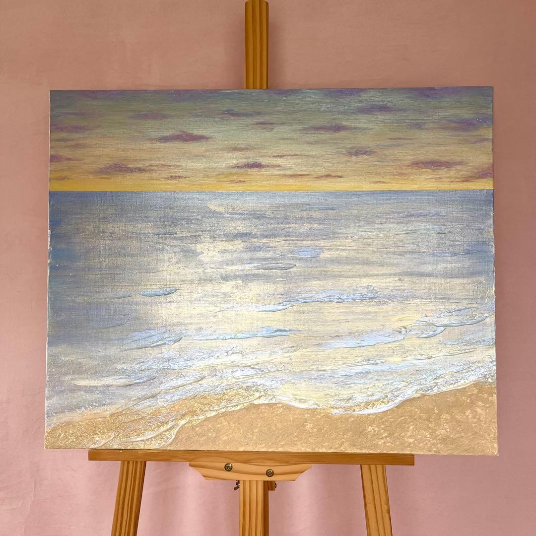 65.2×53cm 海の風景 テクスチャーアート 海の絵 海 海アート