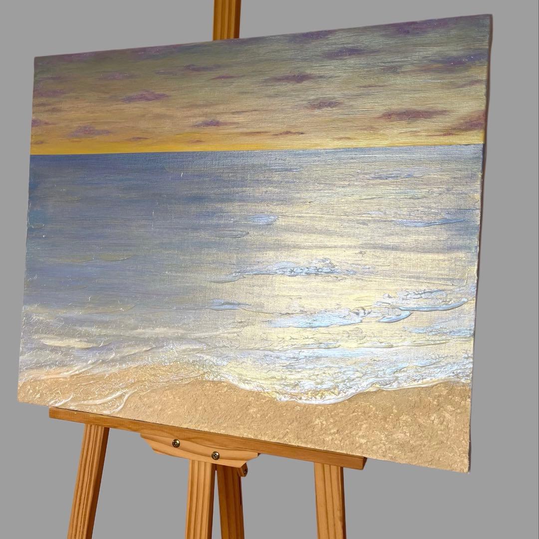 65.2×53cm 海の風景 テクスチャーアート 海の絵 海 海アート