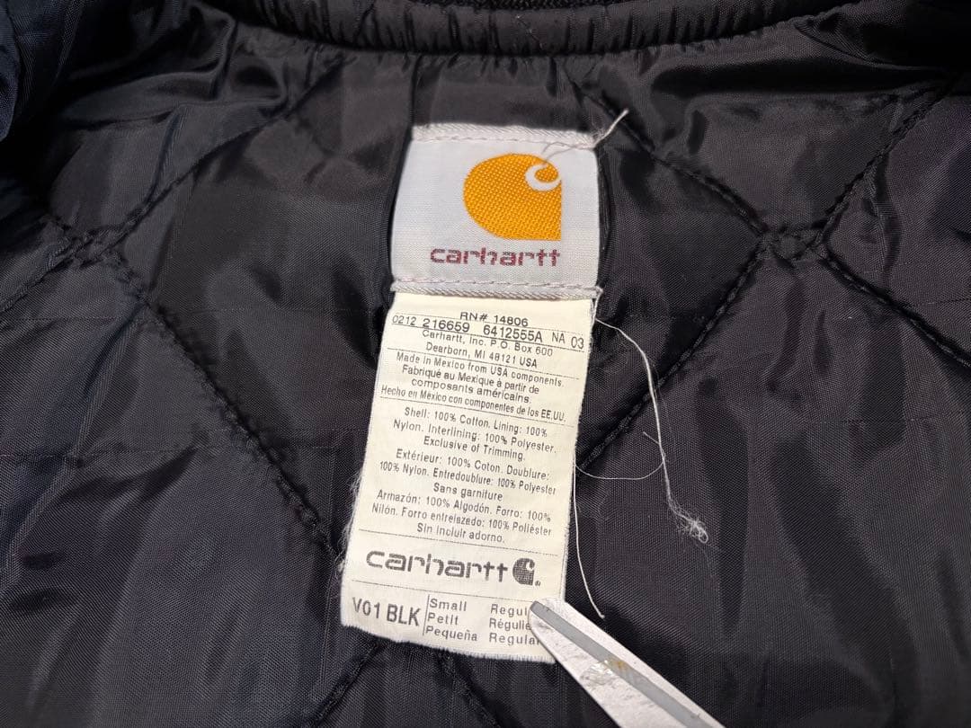 00s Carhartt Duck Vest S Black カーハート