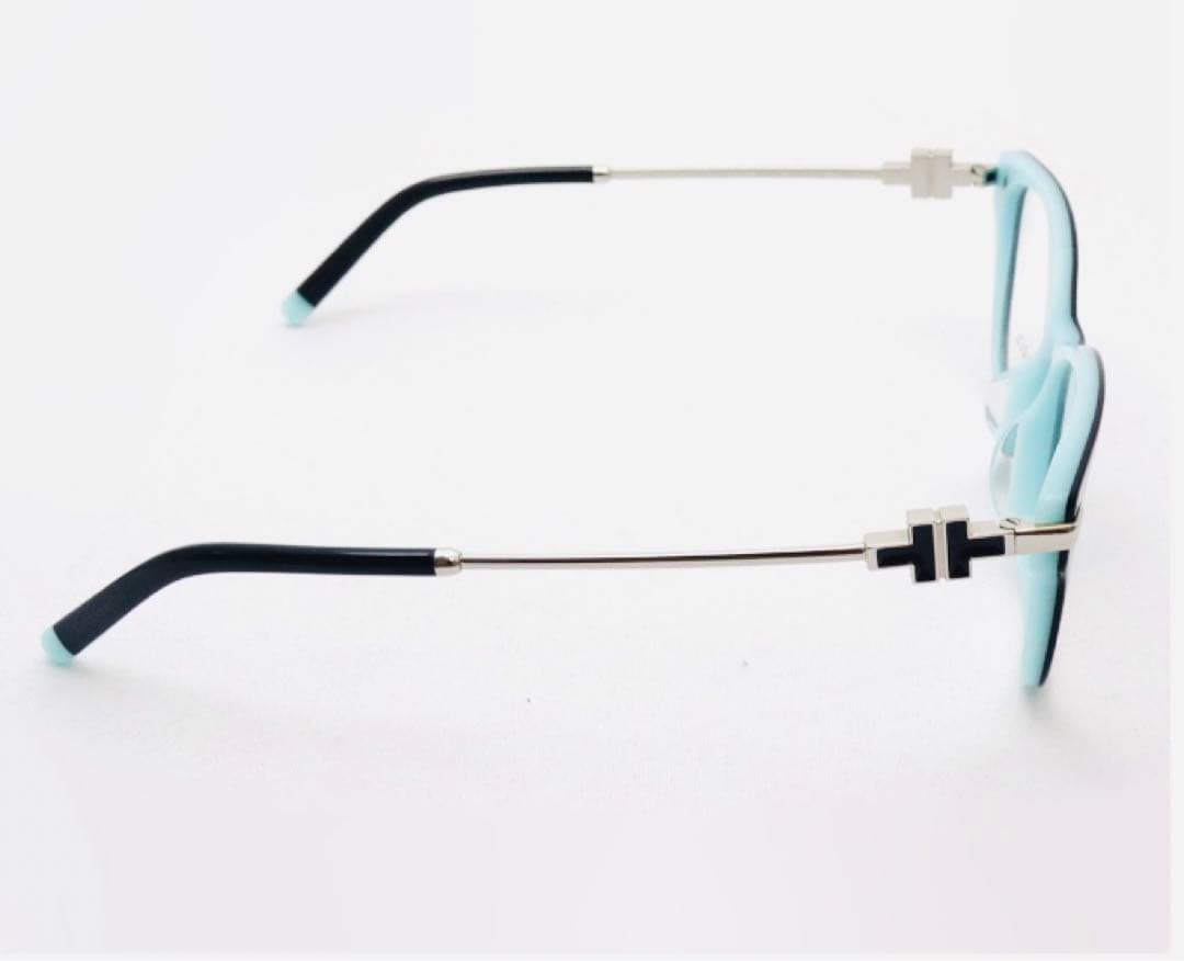 ❤️秋冬限定セール❤️Tiffany メガネフレーム Tデザイン　オシャレ黒縁メガネ