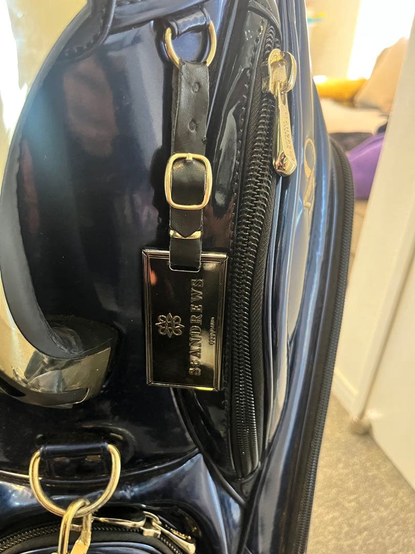 カ*ン様 St Andrews セントアンドリュース　ゴルフバッグ ネイビー×ゴ