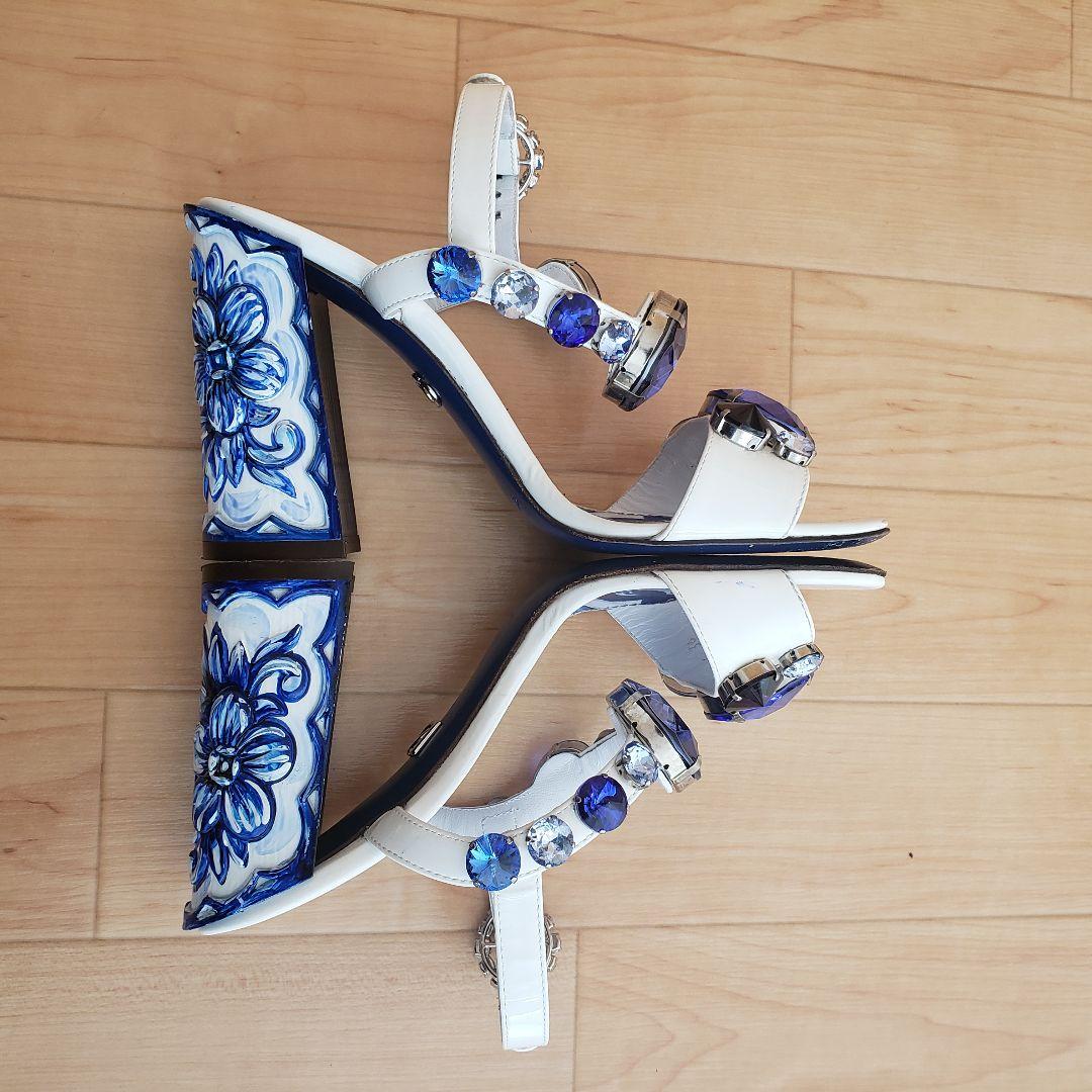 ドルチェアンドガッバーナ マヨリカ ビジューサンダル ハイヒール