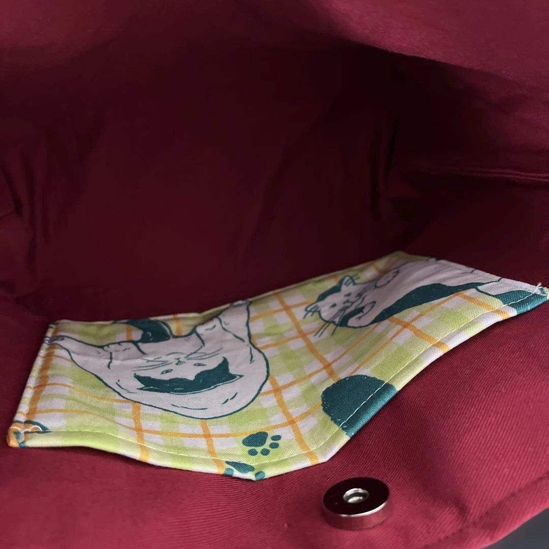 【ご確認中】黒猫コヤンイサムチョン　トートバッグ　　ハンドメイド