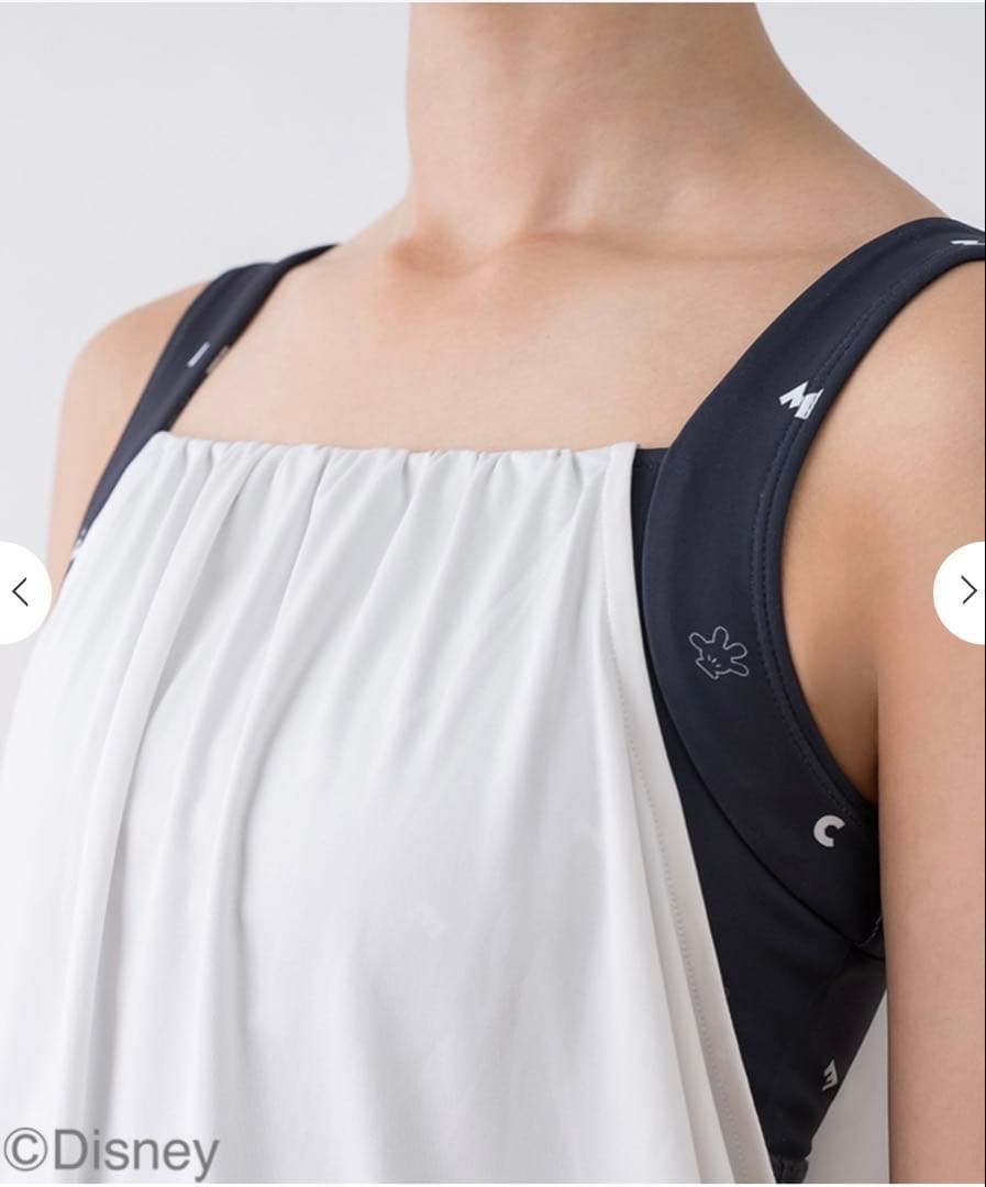 新品【SUKALA】レイヤードタンク＆レギンスセットアップ(LL/ミニーマウス)