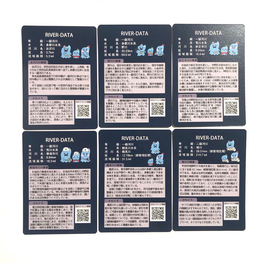 ダムカード　KAWAカード　隅田川、神田川、目黒川他 29河川(東京都)
